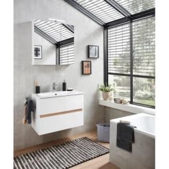 Pelipal Badmöbel-Set 329 Mila Mit Waschtisch, Unterschrank & Spiegelschrank Weiß -Badezimmerbedarf Geschäft 4017026208323 2467 03