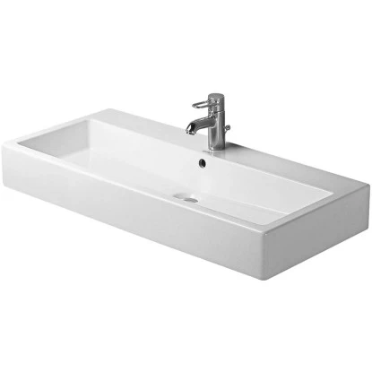 Duravit Einbauwaschbecken Vero 100 Cm Weiß 1 Hahnloch Geschliffen 3 Duravit Einbauwaschbecken Vero 100 Cm Weiß 1 Hahnloch Geschliffen
