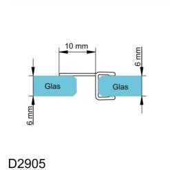 Schulte Dichtprofil Vertikal Für MasterClass Und Garant -Badezimmerbedarf Geschäft 4060991015090 2053 6