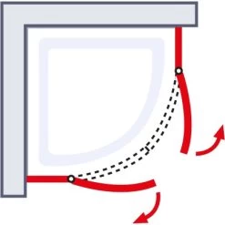 Schulte Runddusche Alexa Style 2.0 Echtglas 4-tlg. Alu-Natur 90 Cm X 90 Cm -Badezimmerbedarf Geschäft 4060991019685 2053 6