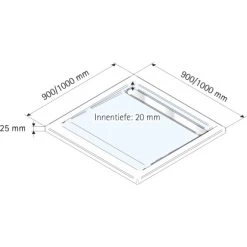 Schulte ExpressPlus Duschwanne Mit Rinne Chromoptik Extraflach 90 X 90 Cm -Badezimmerbedarf Geschäft 4060991037122 2053 5