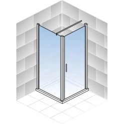 Schulte ExpressPlus Drehtür AlexaStyle2.0 Alunatur Hell 80x80x192cm -Badezimmerbedarf Geschäft 4060991037528 2053 5