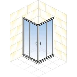 Schulte ExpressPlus Eckeinstieg Sunny Sicherheitsglas Alpinweiß 190x80cm -Badezimmerbedarf Geschäft 4060991050404 2053 5