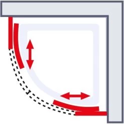 Schulte Runddusche II Kristall/Trend Aluminiumprofilen BxTxH 80 X 80 X 185 Cm 9 Schulte Runddusche II Kristall/Trend Aluminiumprofilen BxTxH 80 X 80 X 185 Cm -Badezimmerbedarf Geschäft 4060991051180 2053 03