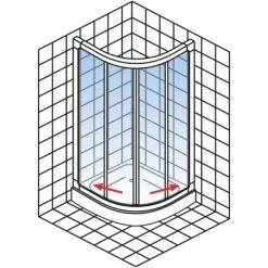 Schulte Runddusche II Kristall/Trend Aluminiumprofilen BxTxH 80 X 80 X 185 Cm 10 Schulte Runddusche II Kristall/Trend Aluminiumprofilen BxTxH 80 X 80 X 185 Cm -Badezimmerbedarf Geschäft 4060991051180 2053 04