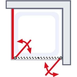 Schulte ExpressPlus Set Duschkabine Pendeltür Garant Mit Duschwanne 200x80cm -Badezimmerbedarf Geschäft 4060991056017 2053 6