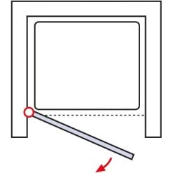 Schulte ExpressPlus Drehtür In Nische Garant Chromoptik Links 200x80cm -Badezimmerbedarf Geschäft 4060991056109 2053 6