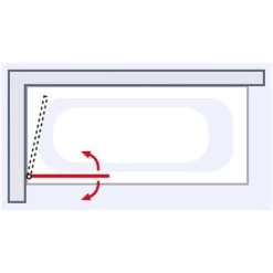 Schulte Badewannenfaltwand BlackStyle 1-teilig 80 X 140cm -Badezimmerbedarf Geschäft 4060991056796 2053 8