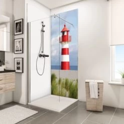 Schulte ExpressPlus DecoDesign Duschrückwand Foto Leuchtturm 210x90cm -Badezimmerbedarf Geschäft 4060991068171 Bild03