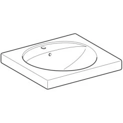 Geberit Waschbecken Preciosa 60 Cm KeraTect-Beschichtung -Badezimmerbedarf Geschäft 4123 253200600 Perspective