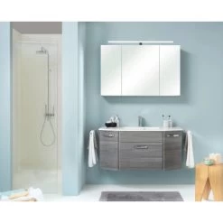 Pelipal Badmöbel-Set Zoey Graphit 112 Cm 3-teilig