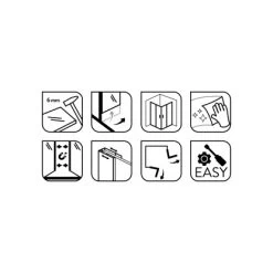 Baliv Duschkabine DUK-90.50E 90 Cm X 90 Cm Chrom -Badezimmerbedarf Geschäft 4250312107799 WEB02 270521