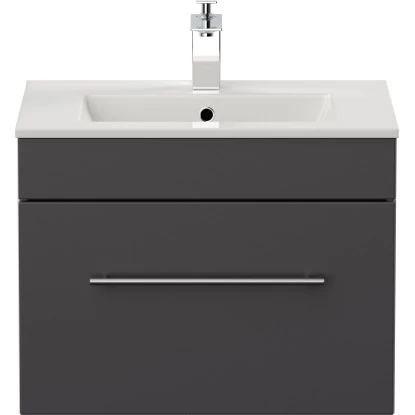 Posseik Waschplatz Viva 60 Cm Anthrazit Seidenglanz 10 Posseik Waschplatz Viva 60 Cm Anthrazit Seidenglanz – Bild 8