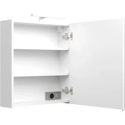 Posseik Spiegelschrank Viva 60 Cm Weiß Inkl. LED-Lampe -Badezimmerbedarf Geschäft 4251461507300 2