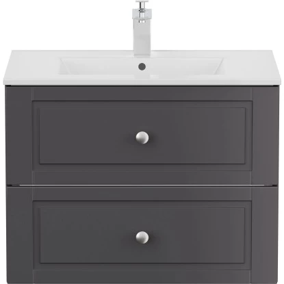 Posseik Badmöbel-Set Homeline H X B X T: 54 Cm X 72 Cm X 46,5 Cm Anthrazit 8 Posseik Badmöbel-Set Homeline H X B X T: 54 Cm X 72 Cm X 46,5 Cm Anthrazit – Bild 6