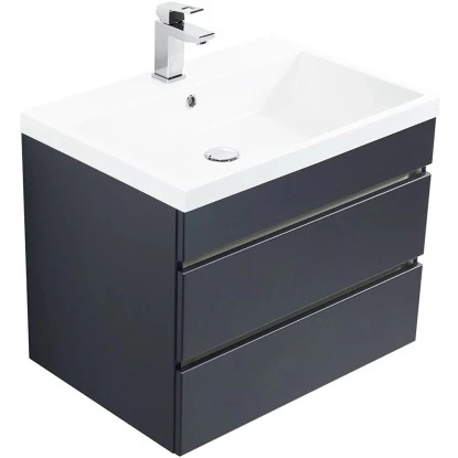 Posseik Waschplatz Amilia H 58 X B 60 X T 48 Cm Anthrazit Schubladen Grifflos 3 Posseik Waschplatz Amilia H 58 X B 60 X T 48 Cm Anthrazit Schubladen Grifflos