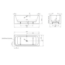 Ottofond Badewannen-Set Spirit 180 Cm Links Inkl. Ablaufgarnitur Und Armatur -Badezimmerbedarf Geschäft 440829 3209 3