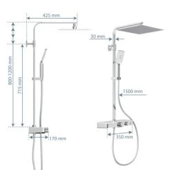 Schütte Überkopf-Brauseset Ocean Mit Thermostat-Ablage Chrom-Weiß 11 Schütte Überkopf-Brauseset Ocean Mit Thermostat-Ablage Chrom-Weiß -Badezimmerbedarf Geschäft 4731808 2759 2