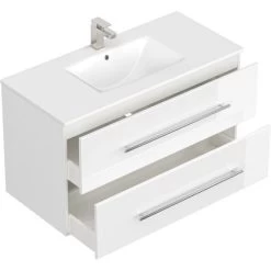 Posseik Waschplatz 100 Cm Homeline Weiß Hochglanz -Badezimmerbedarf Geschäft 4873 HOMELINE100000101DE 4