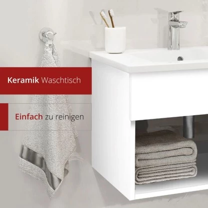 Nordholm Waschtisch Mit Kosmetiktuchspender Inkl. Halter-Set 81,5 Cm Weiß 3 Nordholm Waschtisch Mit Kosmetiktuchspender Inkl. Halter-Set 81,5 Cm Weiß