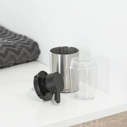 Tiger Seifenspender Freistehend Colar Edelstahl Gebürstet 6 Tiger Seifenspender Freistehend Colar Edelstahl Gebürstet – Bild 4