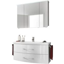 Pelipal Badmöbel-Set Quantum 01 Weiß 3-teilig Wandmontage EEK: A - A++ -Badezimmerbedarf Geschäft 561447 2467 1