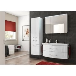 Pelipal Badmöbel-Set Quantum 01 Weiß 3-teilig Wandmontage EEK: A - A++
