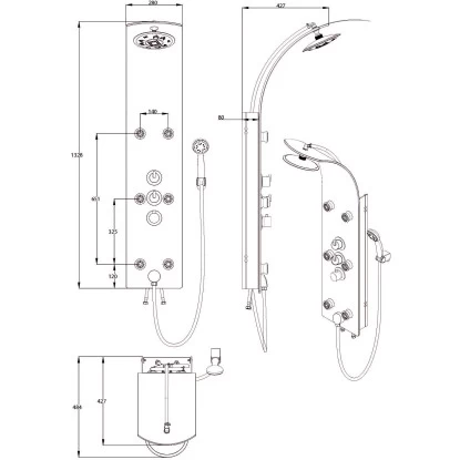 Duschpaneel Glas Weiß 8 Duschpaneel Glas Weiß – Bild 6