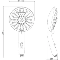 Handbrause Niagara 19 Handbrause Niagara -Badezimmerbedarf Geschäft 59 4008431607504 Zeichnung