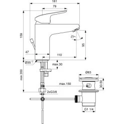 Ideal Standard Armaturenpaket Ceraflex Inkl. Brausearmatur Chrom 29 Ideal Standard Armaturenpaket Ceraflex Inkl. Brausearmatur Chrom -Badezimmerbedarf Geschäft 611282 3049 13