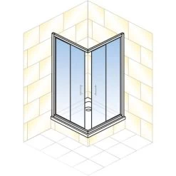Schulte ExpressPlus Eckeinstieg Sunny Sicherheitsglas Alpinweiß 190x80cm -Badezimmerbedarf Geschäft 63452 2053 4060991050404 2