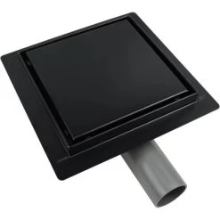 VerosanPro Duschrinne-Bodenablauf Nakia Quadratisch Matt Schwarz 25 Cm X 25 Cm