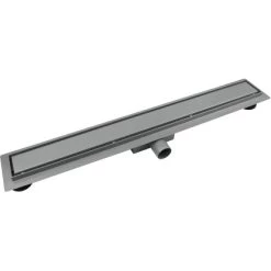 VerosanPro Duschrinne Nakia DR2 Komplettset Designrost Matt Hellgrau 100 Cm