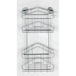 Wenko Turbo-Loc Eckregal 2 Etagen Edelstahl Glänzend 9 Wenko Turbo-Loc Eckregal 2 Etagen Edelstahl Glänzend -Badezimmerbedarf Geschäft 655230 1068 picture 4