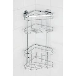 Wenko Turbo-Loc Eckregal 2 Etagen Edelstahl Glänzend 10 Wenko Turbo-Loc Eckregal 2 Etagen Edelstahl Glänzend -Badezimmerbedarf Geschäft 655230 1068 picture 5