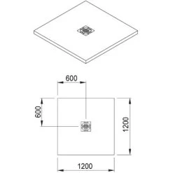 Bodenebenes Verfliesbares Duschelement 120 Cm X 120 Cm -Badezimmerbedarf Geschäft 674803 3209 3