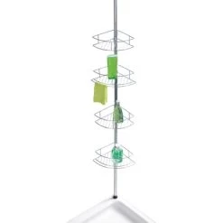 Wenko Teleskop-Eckregal Dolcedo Edelstahl Rostfrei