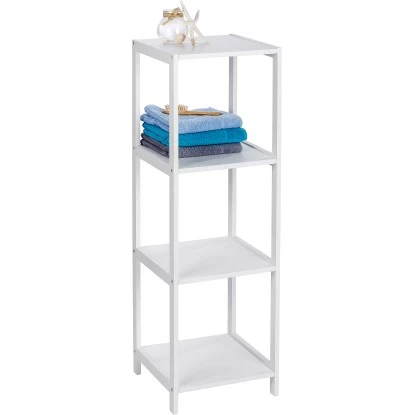 Wenko Regal Oslo Echtholz Weiß 4 Etagen 112 Cm X 36 Cm X 36 Cm 4 Wenko Regal Oslo Echtholz Weiß 4 Etagen 112 Cm X 36 Cm X 36 Cm – Bild 2