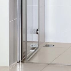 Breuer Eckeinstieg DrehfalttürElana Komfort Chrom Klarglas 80 X 80 Cm -Badezimmerbedarf Geschäft 70 ElanaKomfort anklappbar