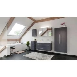 Posseik Badmöbel-Set Livono 100 Cm Anthrazit Seidenglanz6-teilig -Badezimmerbedarf Geschäft 73 LIVONOSET1006000104DE 3