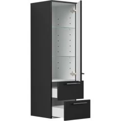 Posseik Badmöbel-Set Luna 100 Cm Anthrazit Seidenglanz 4-teilig -Badezimmerbedarf Geschäft 73 MODENASET1004000104DE 8