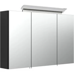 Posseik Badmöbel-Set Luna 100 Cm Anthrazit Seidenglanz 4-teilig -Badezimmerbedarf Geschäft 73 MODENASET1004000104DE 9