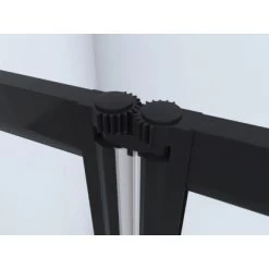 Aurlane Badewannenfaltwand Black Star 125 Cm X 143 Cm Schwarz Matt 3-flügelig -Badezimmerbedarf Geschäft 760898 4018 3