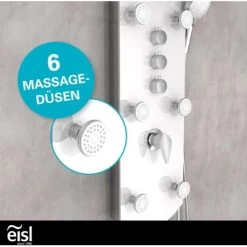 Eisl Duschpaneel Karibik 3 In 1 Mit Regendusche Sechs Massagedüsen Weiß -Badezimmerbedarf Geschäft 7663628 2759 9