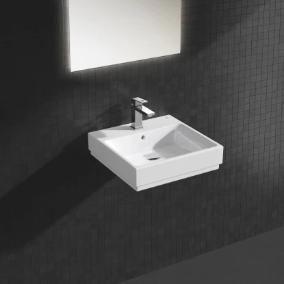 Grohe Waschtisch Cube Keramik 50 Cm Alpinweiß Mit Hahnloch Und Überl. PureGuard 4 Grohe Waschtisch Cube Keramik 50 Cm Alpinweiß Mit Hahnloch Und Überl. PureGuard – Bild 2