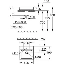 Grohe Aufsatzwaschbecken Cube Keramik 50 Cm Alpinweiß Hahnloch Überl. PureGuard 7 Grohe Aufsatzwaschbecken Cube Keramik 50 Cm Alpinweiß Hahnloch Überl. PureGuard -Badezimmerbedarf Geschäft 778994 4520 3