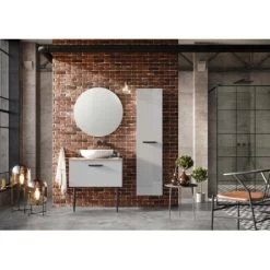 Maximus Waschbeckenplatte Tall 60,4 Cm Eiche -Badezimmerbedarf Geschäft 846271 4807 4