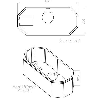 Ottofond Wannenträger Sicilia 180 Cm 4 Ottofond Wannenträger Sicilia 180 Cm – Bild 2