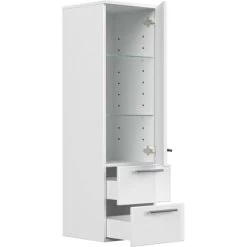 Posseik Badmöbel-Set Homeline 80 Cm Weiß Hochglanz 6-teilig -Badezimmerbedarf Geschäft 873 AVERSASET806000101DE 6