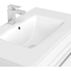 Posseik Badmöbel-Set Homeline 80 Cm Weiß Hochglanz 6-teilig -Badezimmerbedarf Geschäft 873 AVERSASET806000101DE 9